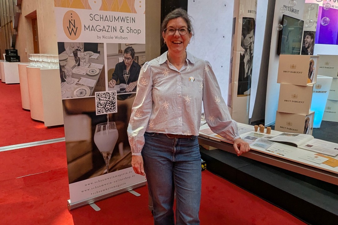 Nicole Wolbers at SparklingB!, the Berlin sparkling wine fair she co-curates.